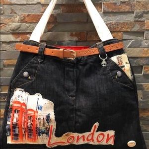 Hobo Unique Denim Handbag